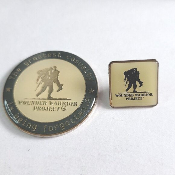 2015 Wounded Warrior Project Pin & Challenge Coin Given To Supporters Logo - Picture 1 of 5